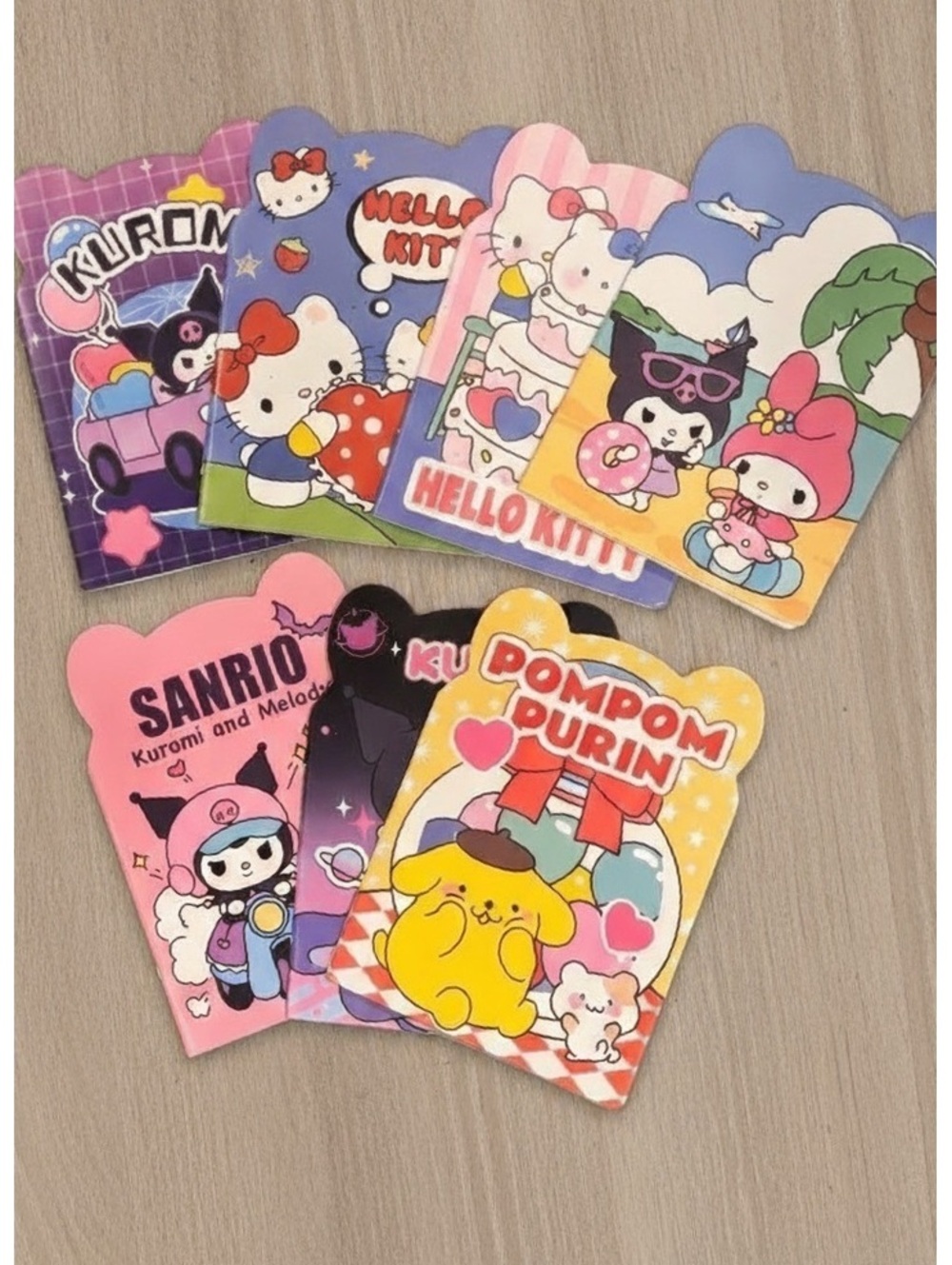 Sanrio Hello Kitty Kuromi My Melody Pompompurin Mini Notebooks Lot of 7